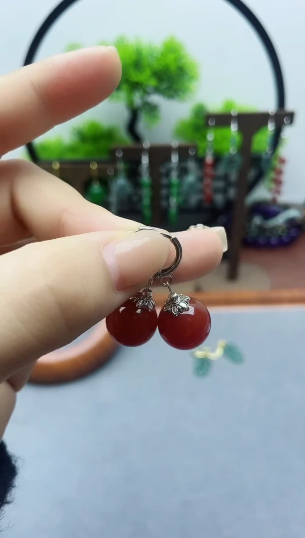 未镶嵌南红玛瑙耳饰811000
