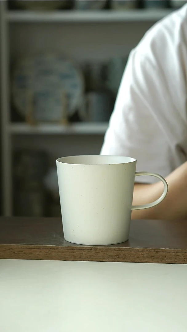 微瑕出北欧极简磨砂马克杯300ml@4-2@