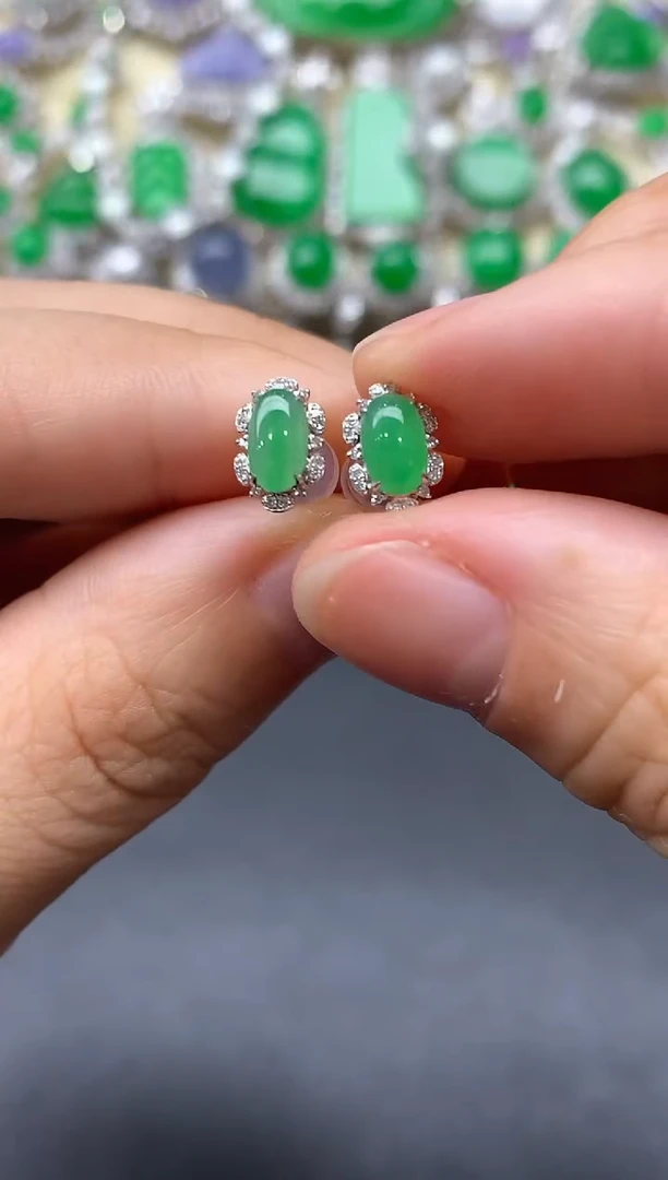 颈饰18K金镶嵌翡翠314-中国好珍宝