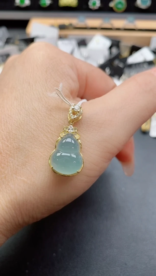 套链银S925镶嵌翡翠1