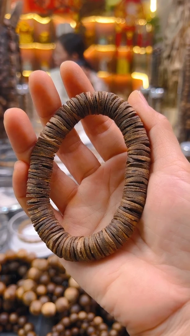 沉香手串✨*饶棋楠沉水乌身片珠单圈