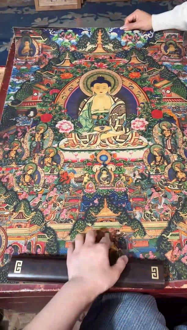 卷轴画龙妹唐卡直播tk16