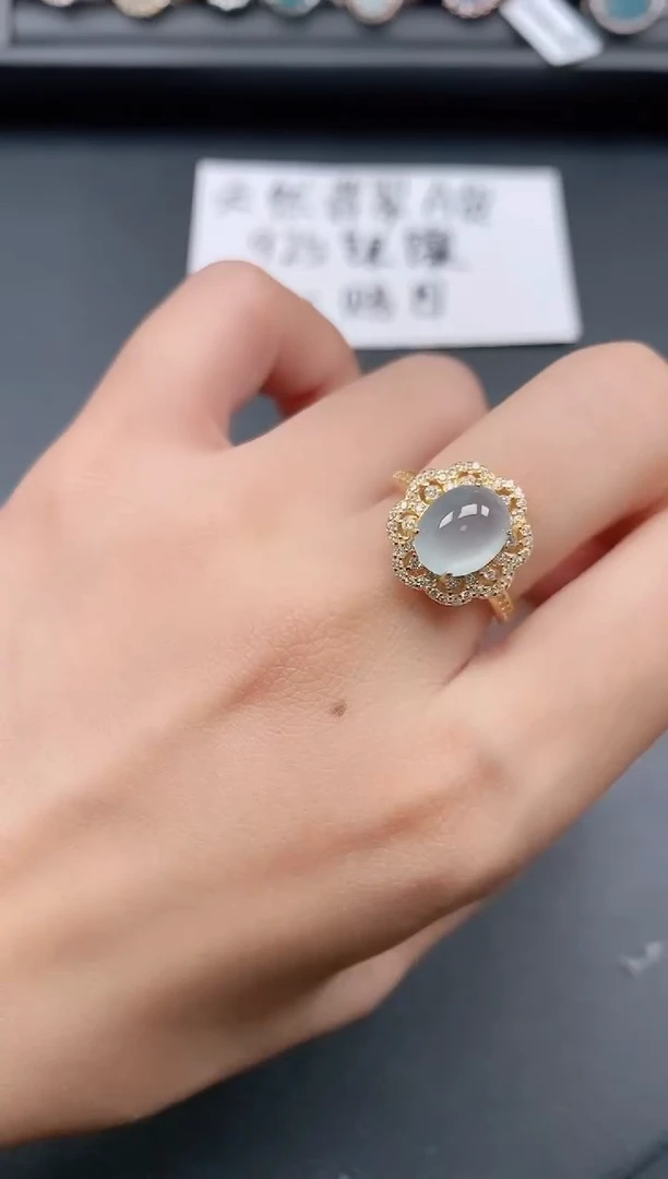 银S925镶嵌戒指翡翠111111