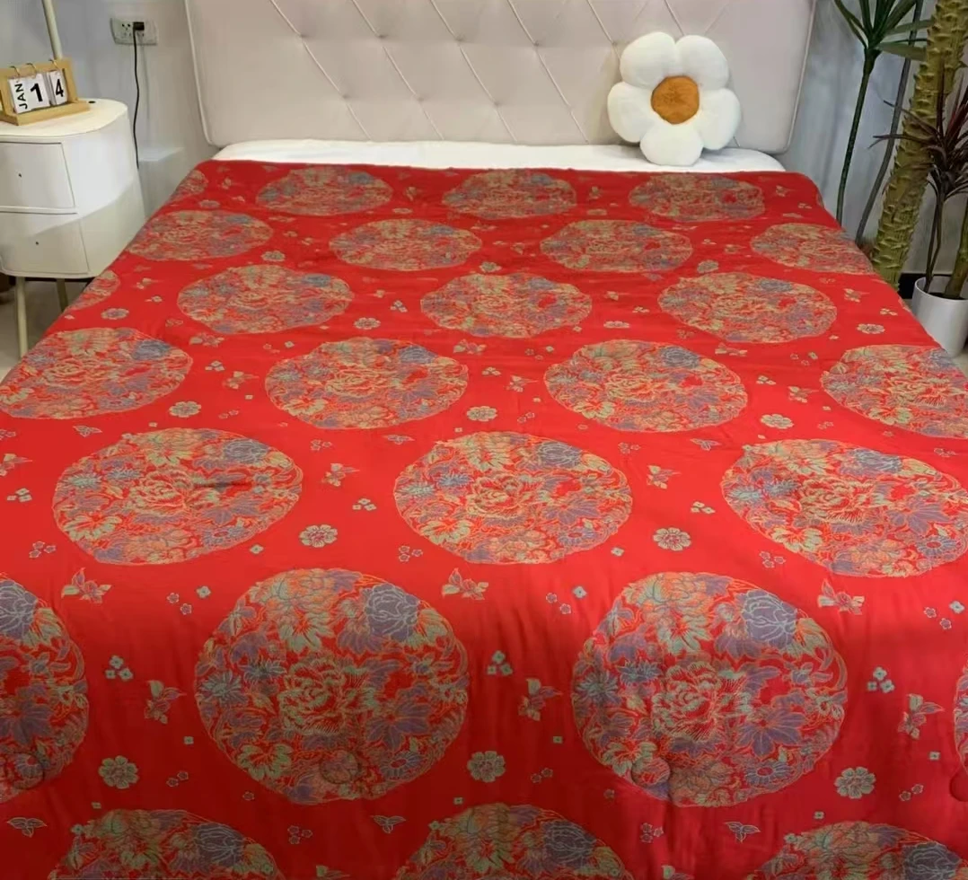 花好月圆120*150双层纱多功能柔软加厚精梳细纱轻奢行走被