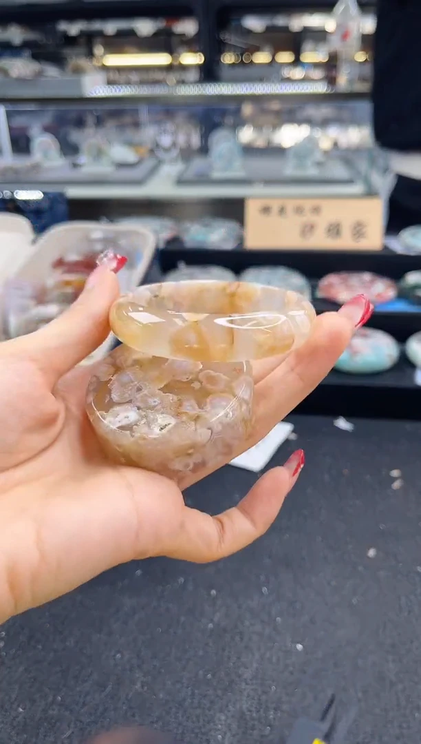 未镶嵌手镯石英质玉53-54圈口 （赠品镯心）364915