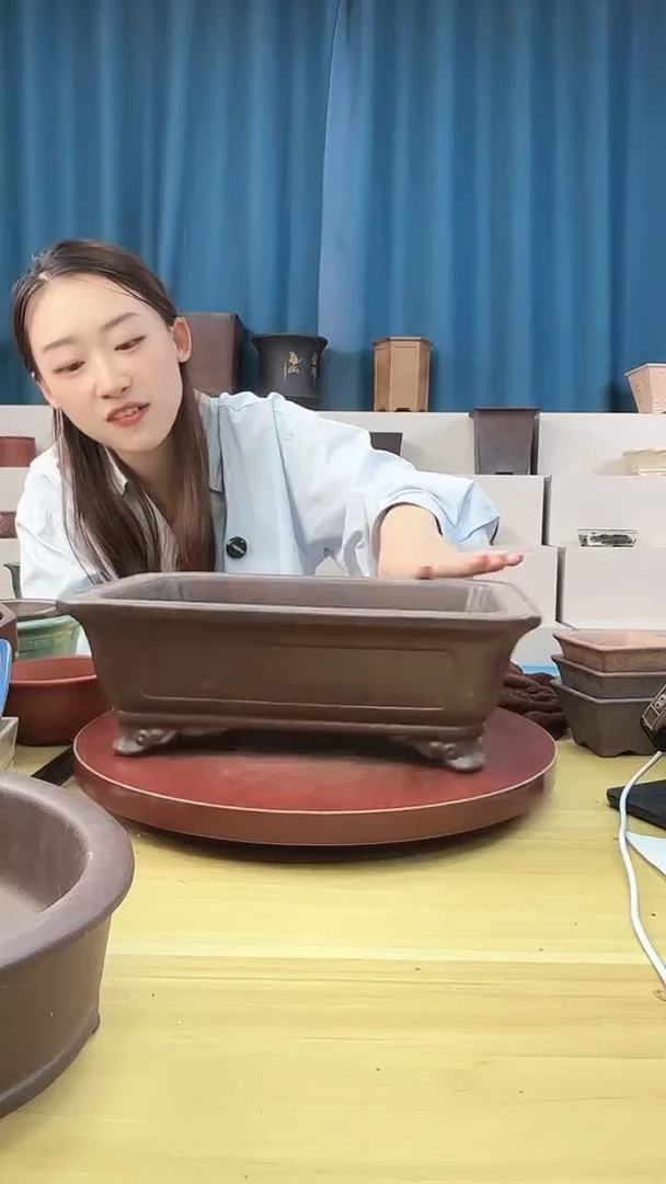 紫砂花盆花盆浅草紫砂花盆