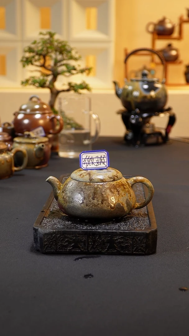 茶壶紫砂纯自然柴烧