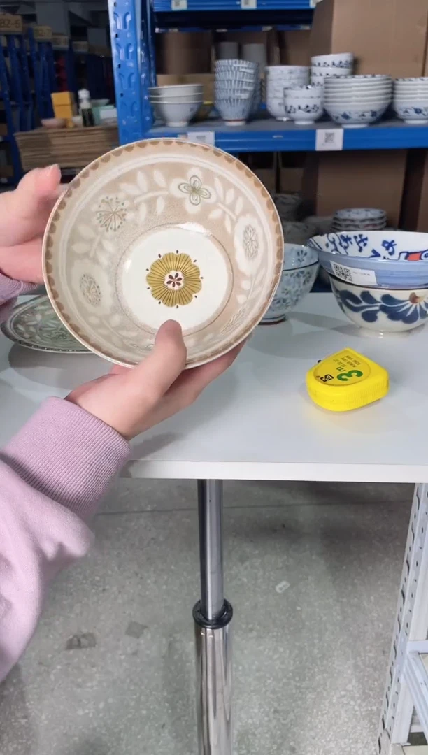 陶瓷复古花6英寸多用碗