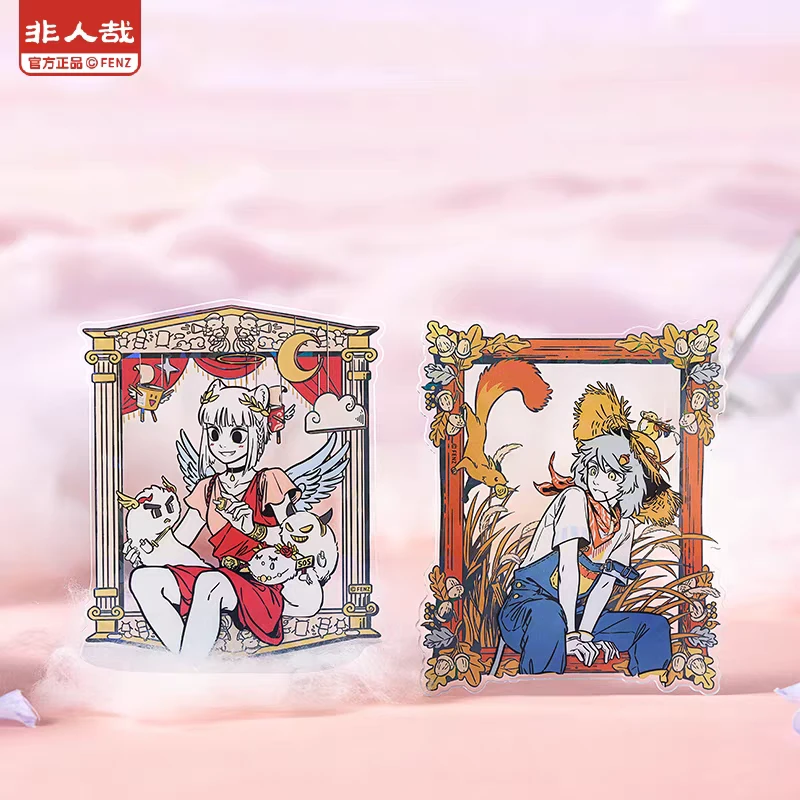 非人哉 梦中画系列 亚克力卡盲盒烫贝壳工艺动漫原创卡通摆件