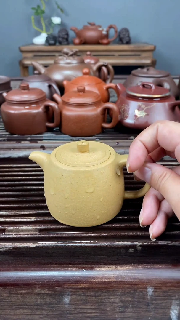 茶壶紫砂全手工小井栏120cc