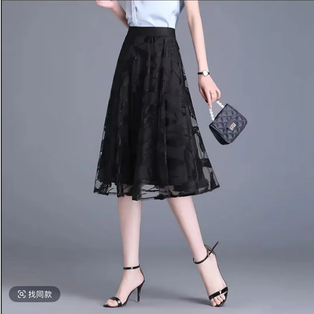 【有运费补贴】A字大摆百褶裙性感风半身裙春夏褶皱女装大摆裙薄款