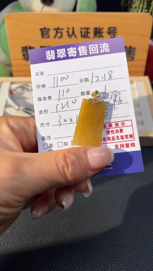 颈饰18K金镶嵌翡翠10152017