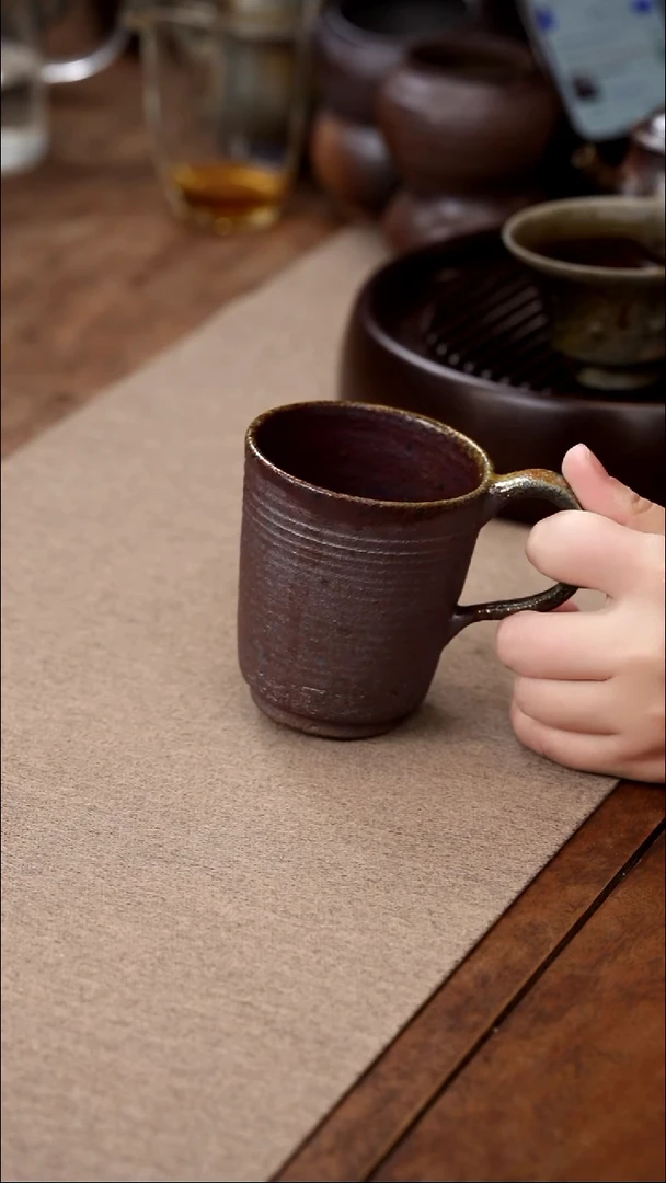 茶壶紫砂 柴烧直口咖啡杯