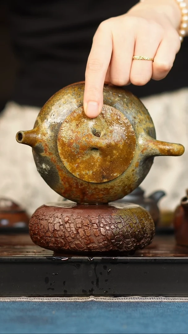 茶壶紫砂柴烧紫砂石瓢260cc