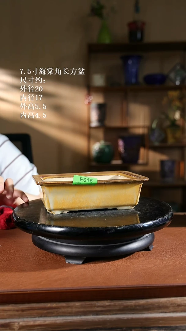 7.5寸海棠角长方盆615