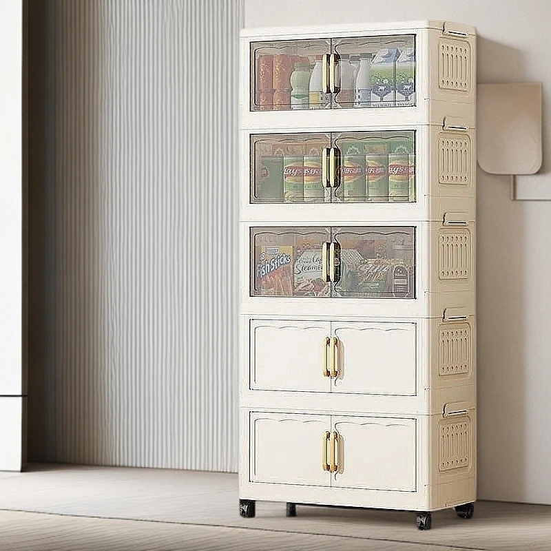 多功能折叠免安装收纳柜塑料儿童衣柜宝宝玩具储物柜卧室床头柜