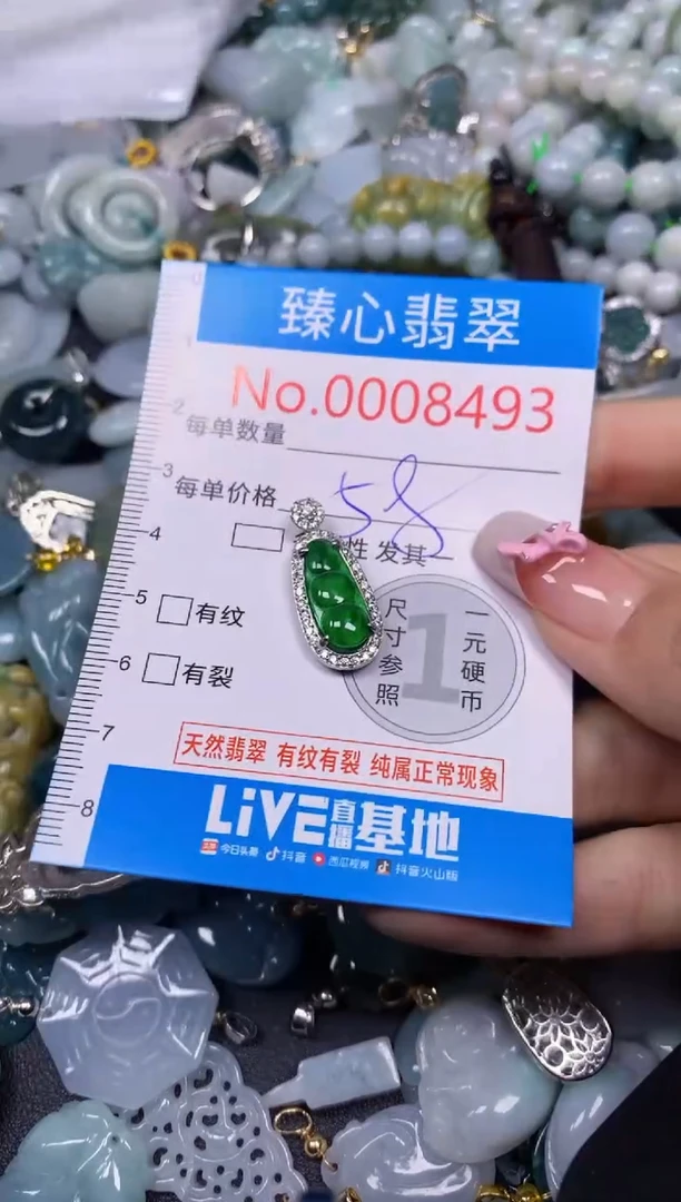 【闪购商品】翡翠颈饰未镶嵌含绳0008493