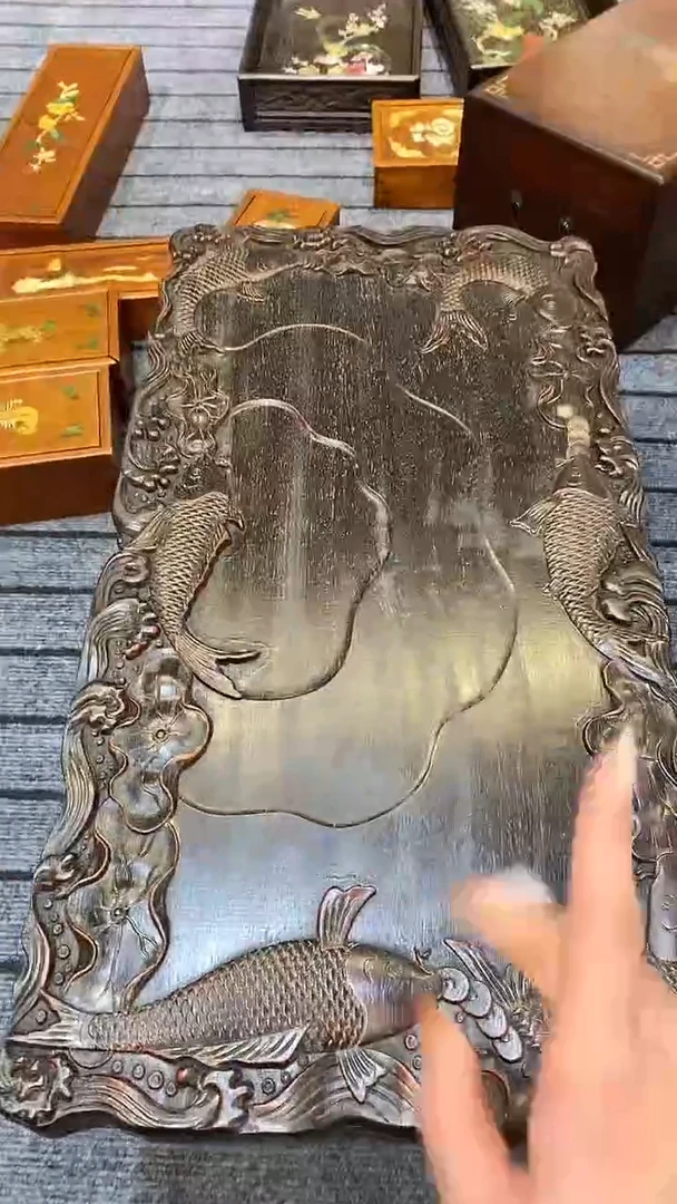 木紫檀雕刻一物一拍
