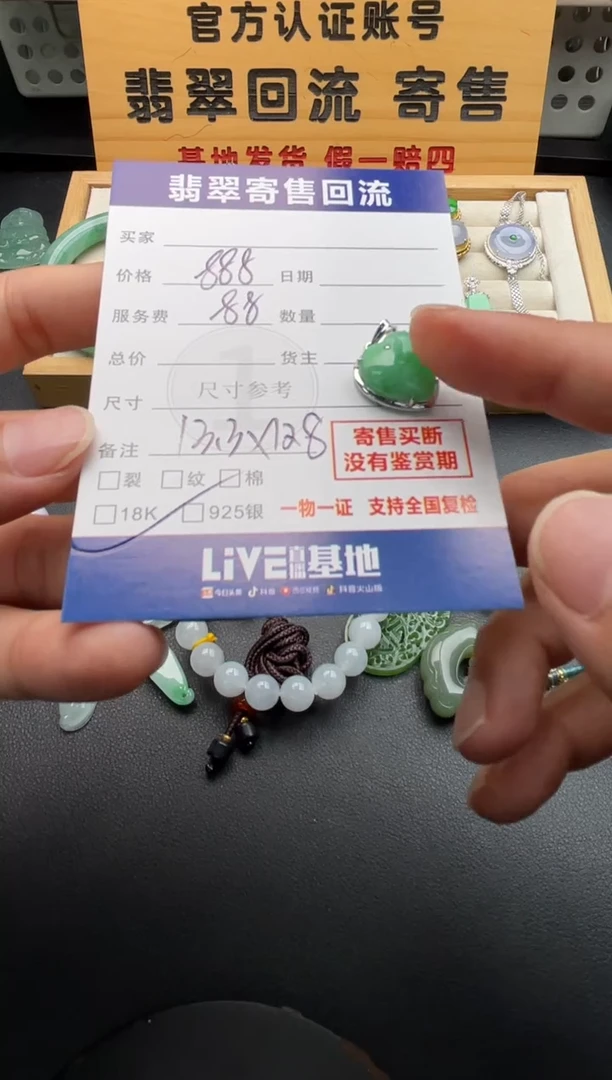 颈饰18K金镶嵌翡翠10146731