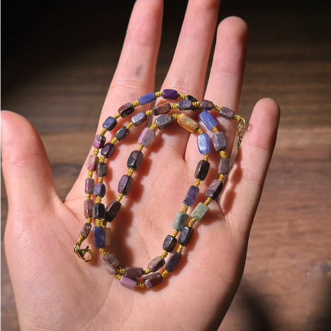 YS8738 彩色小舒方形项链 多样性发其一