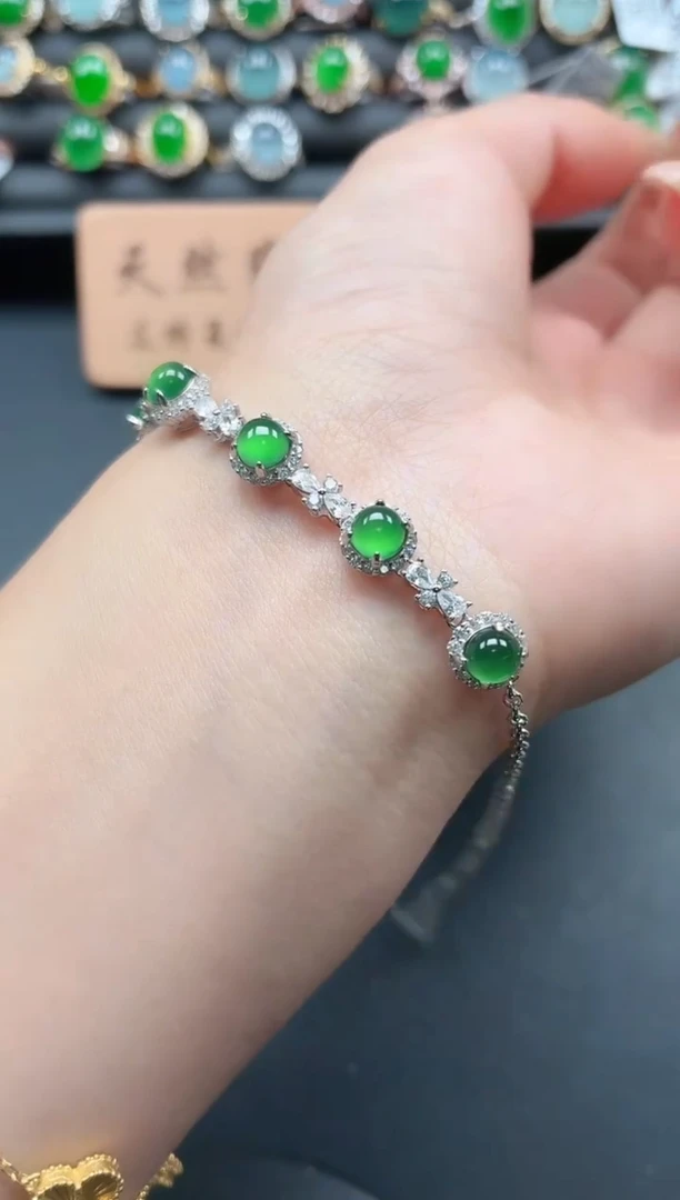 银S925镶嵌戒指翡翠111