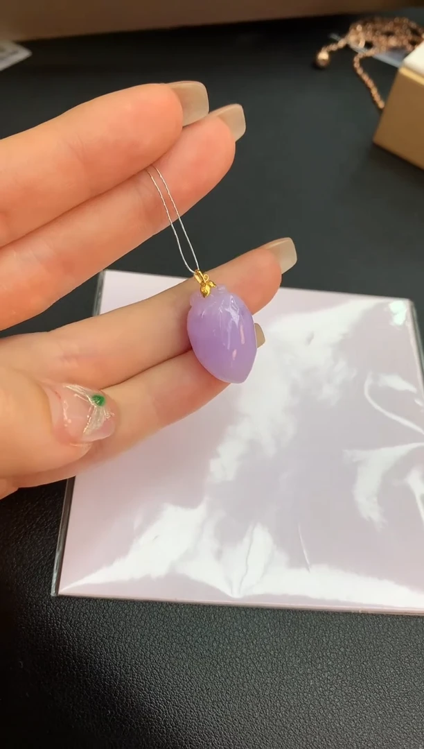 【闪购商品】翡翠颈饰18K金镶嵌赠礼盒证书 珍珍