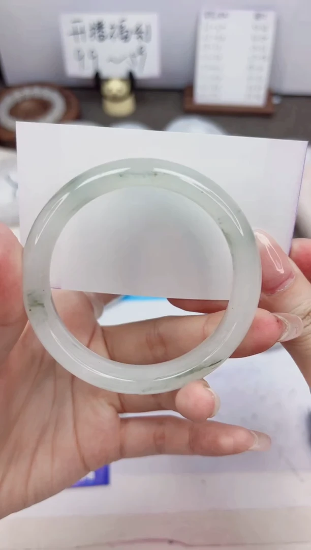 石英质玉手镯未镶嵌122-天山翠-圈口55