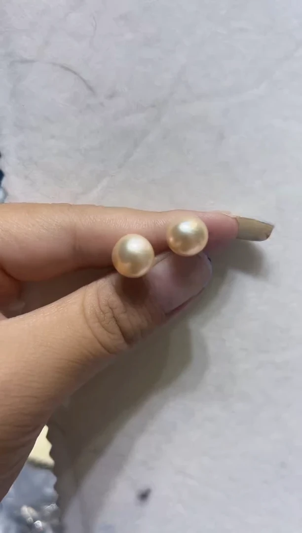 银S925镶嵌耳钉淡水珍珠125