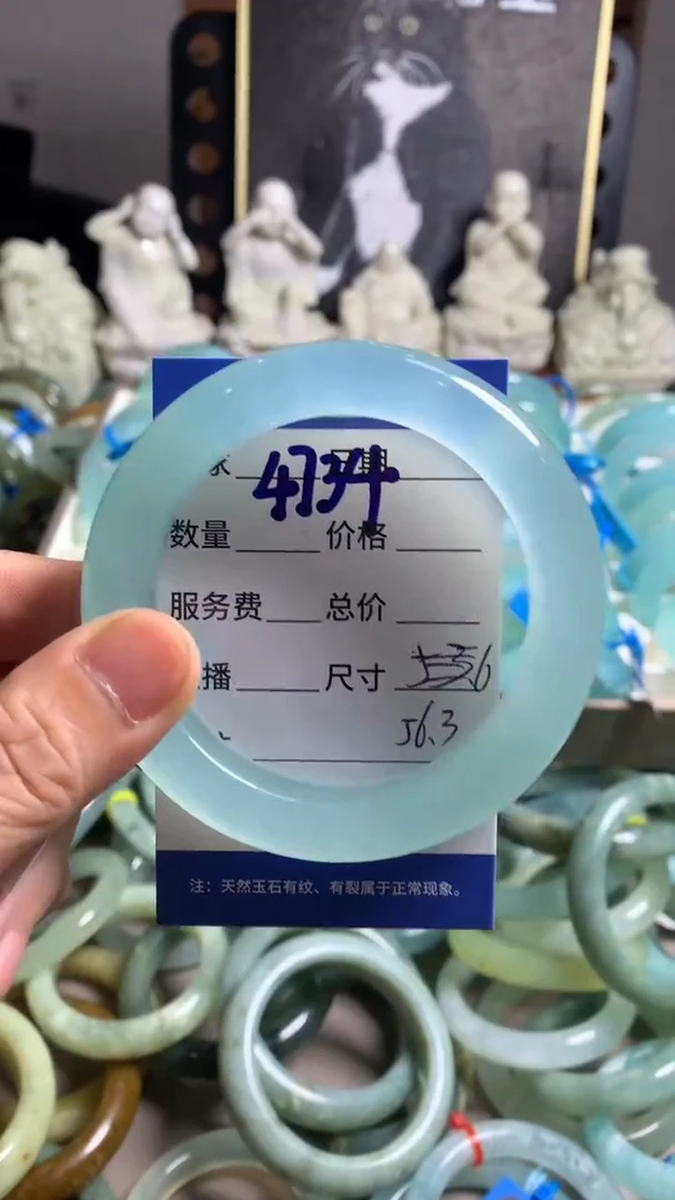 未镶嵌蛇纹石玉手镯4734