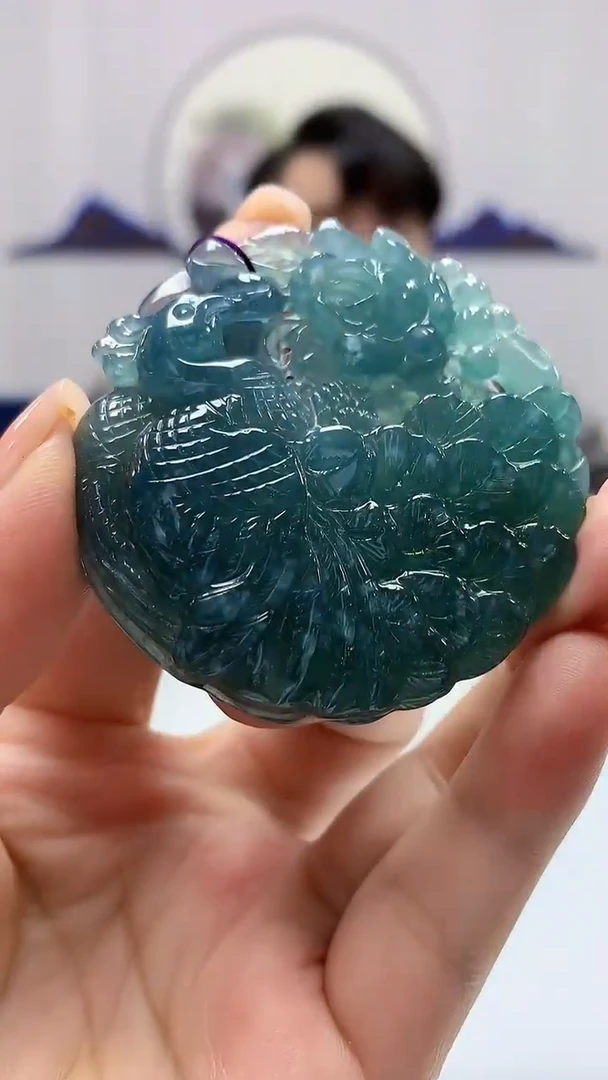 【闪购商品】定制翡翠未镶嵌5060ms-毛货挂件凤凰179