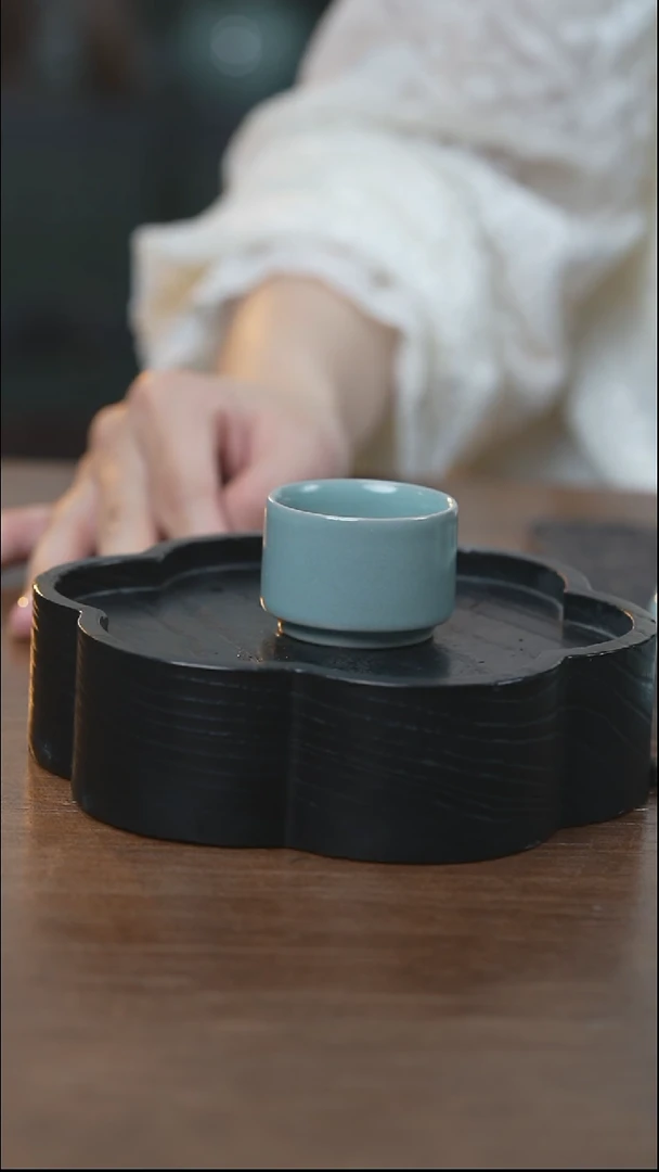 一口岩茶杯 汝瓷 （拾汝）（天青）