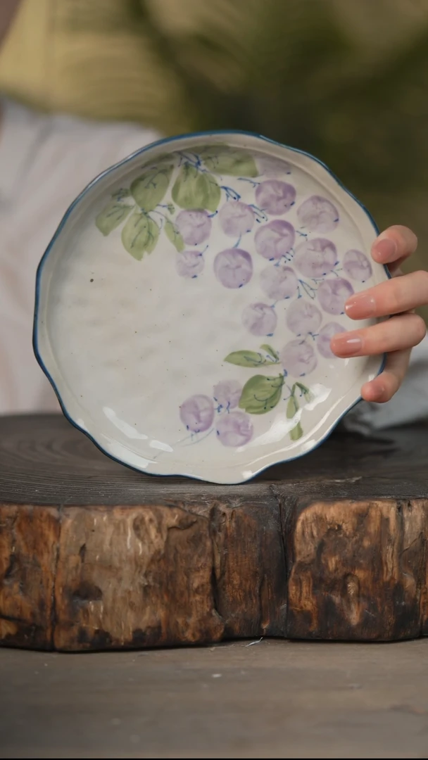 瓷片景德镇高温釉下彩可微波烤箱洗碗机