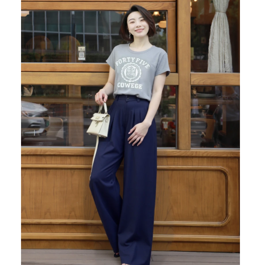 VEE【不一样】25夏新款时尚休闲百搭印花宽松美式字母提花针织衫