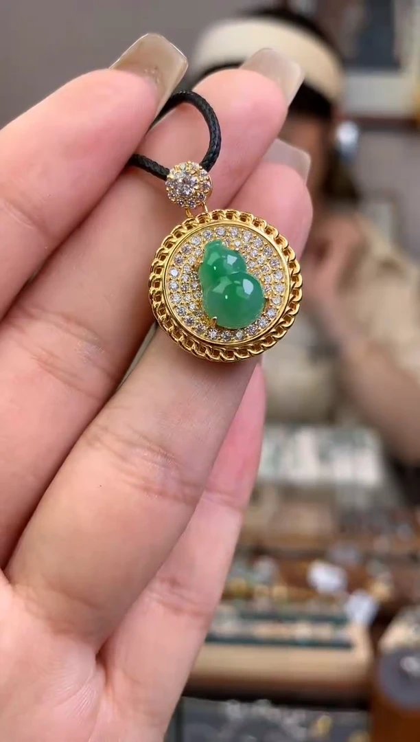 翡翠银S925镶嵌吊坠(不含链)吊坠