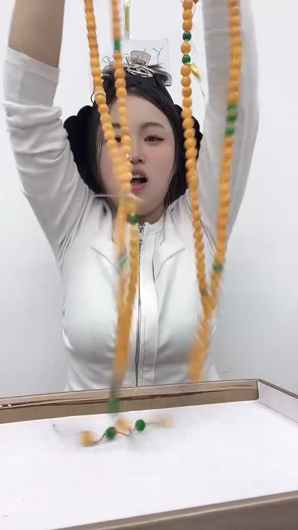 玛瑙/玉髓颈饰合金2938黄斜跨