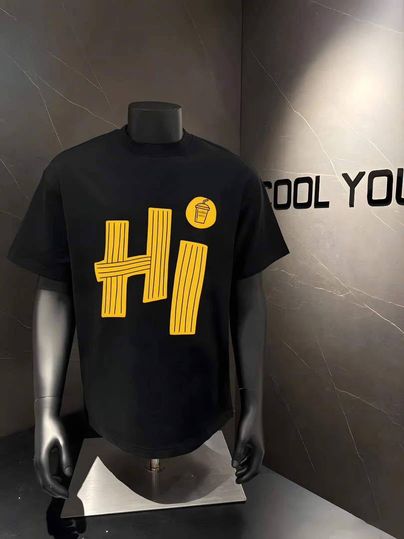 【重磅纯棉】男士潮牌Hi设计感夏季纯棉T恤短袖简约轻奢宽松休闲