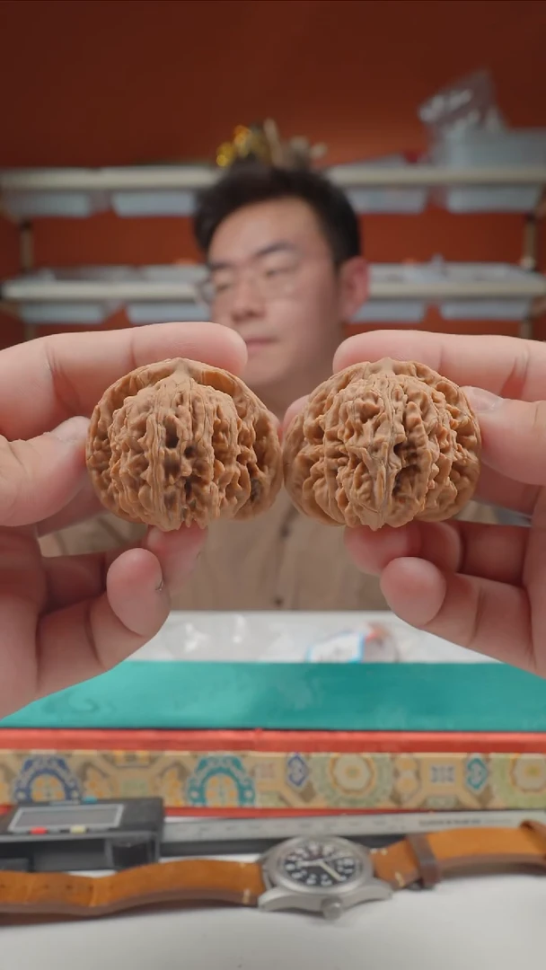 把件文玩核桃46mm蓟县楼-