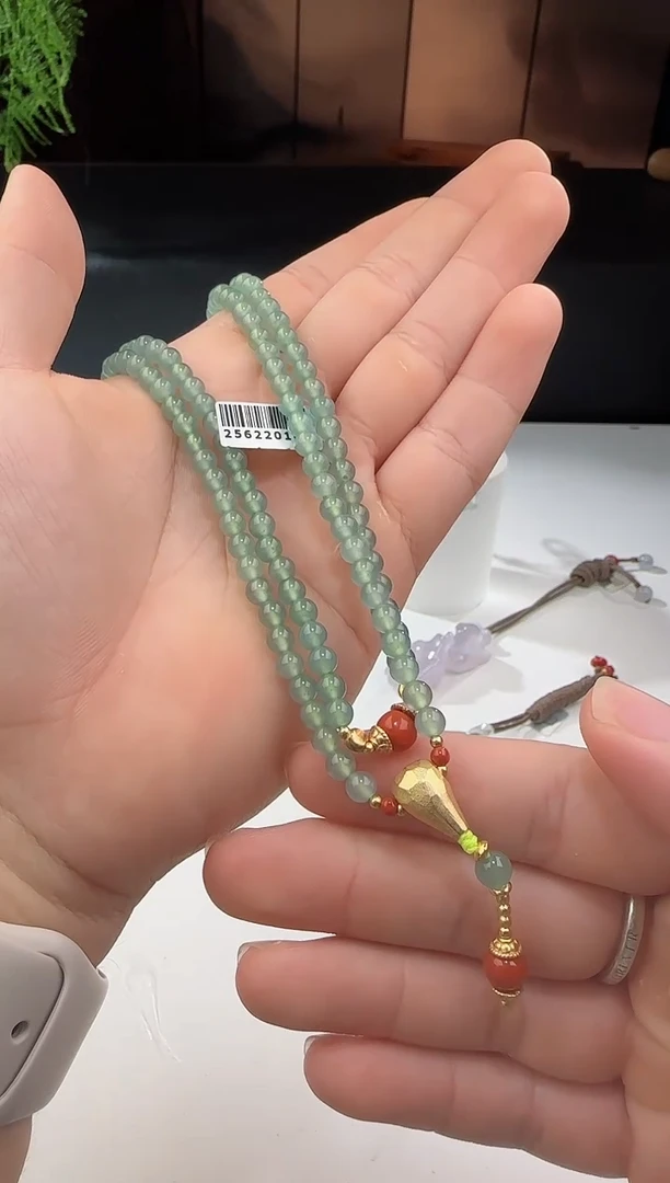 颈饰银S925镶嵌翡翠韩铭