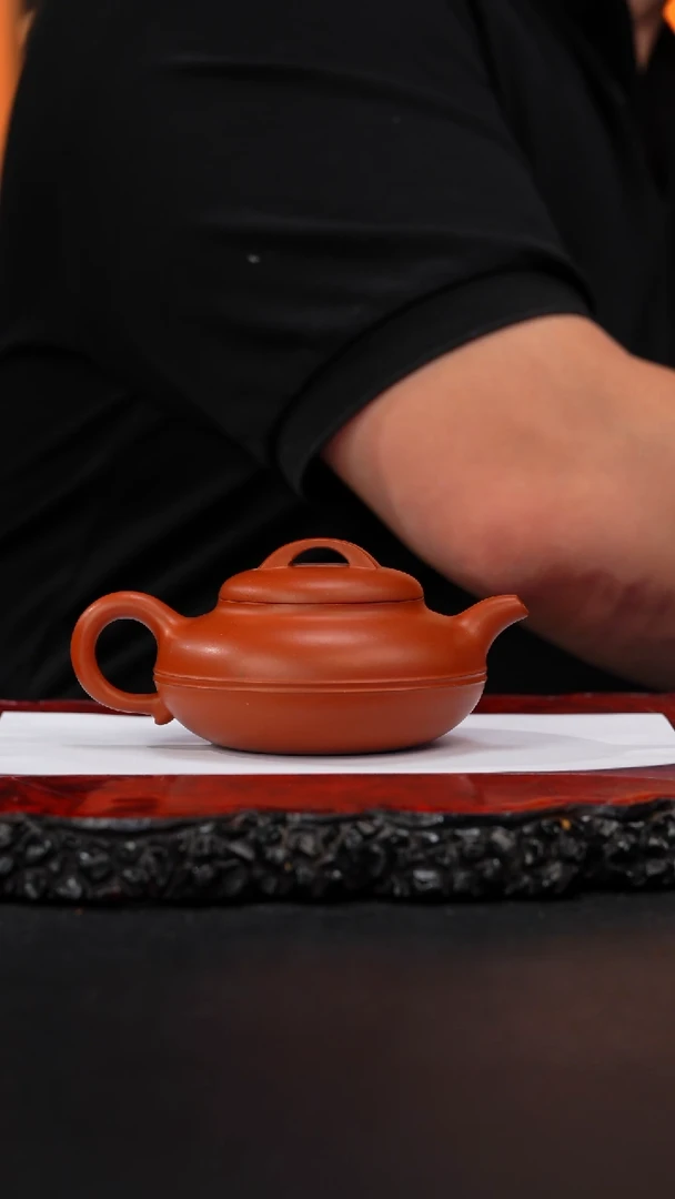 茶壶紫砂02 线圆,WT,小红泥