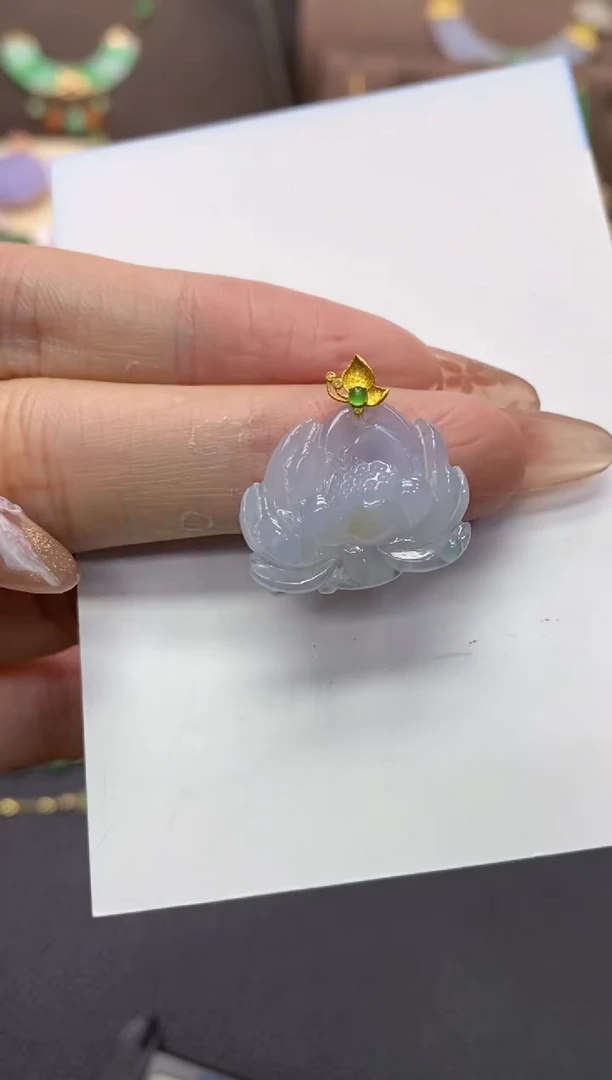 【闪购商品】翡翠颈饰18K金镶嵌净货11071