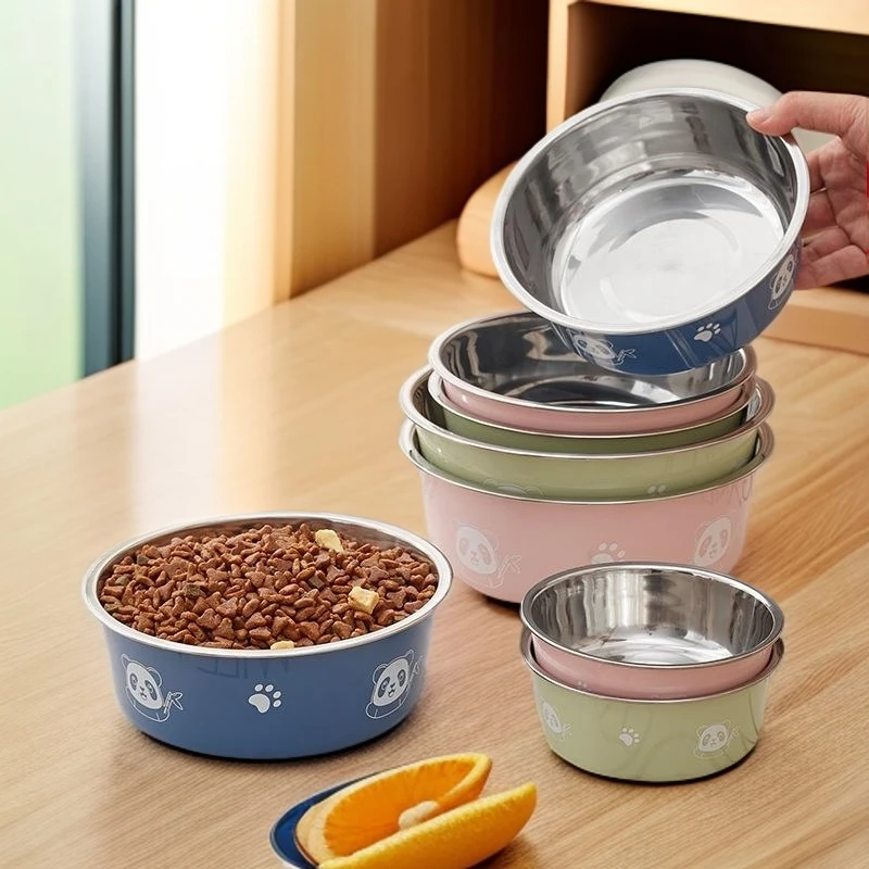 ADORBLE/萌迪不锈钢宠物碗防打滑猫碗狗食盆神器钢碗大容量便携式