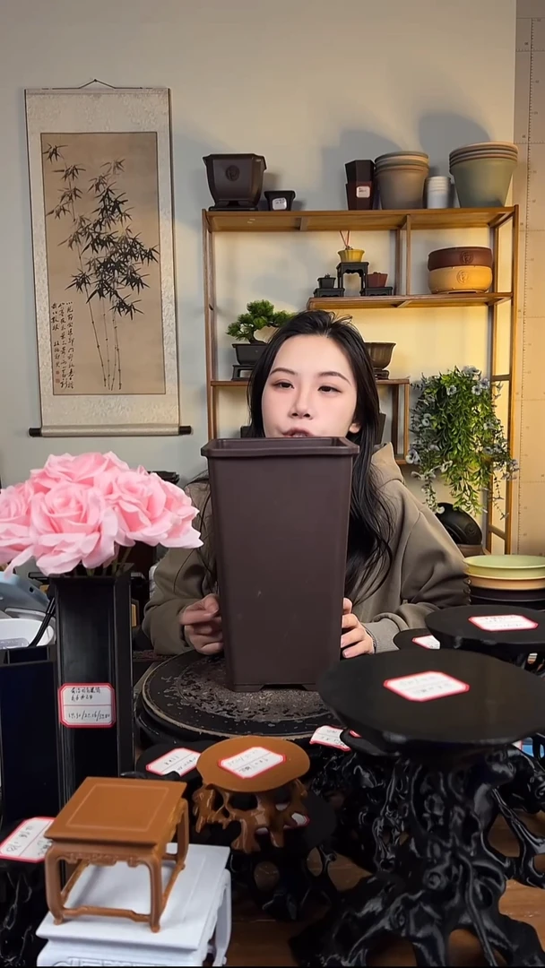 18*29签筒2只不带底紫檀