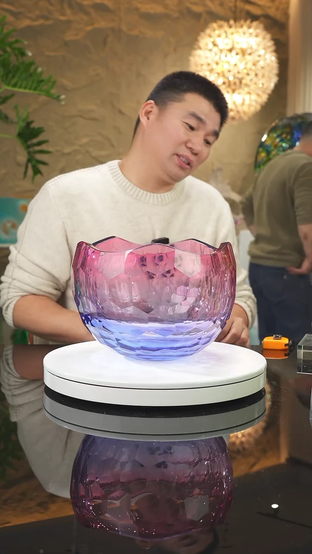 【闪购商品】摆件金红蓝切面果碗小号新人专属价