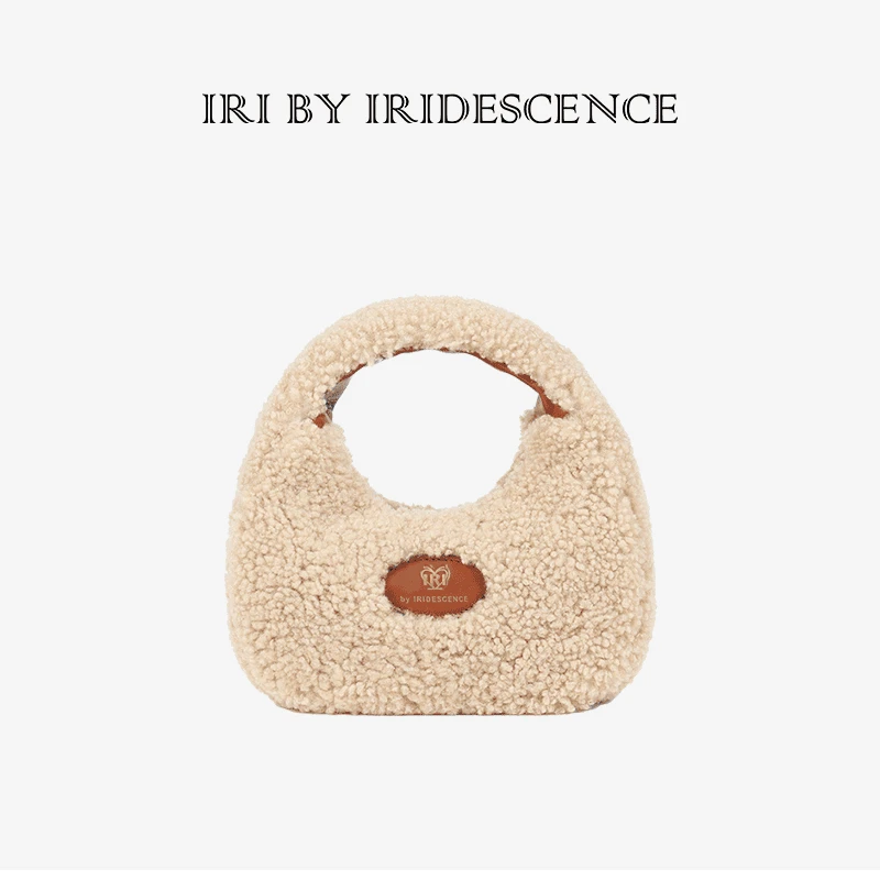 IRI羊羔毛月牙包秋冬新款设计师时尚可爱毛毛小包手提单肩斜挎包