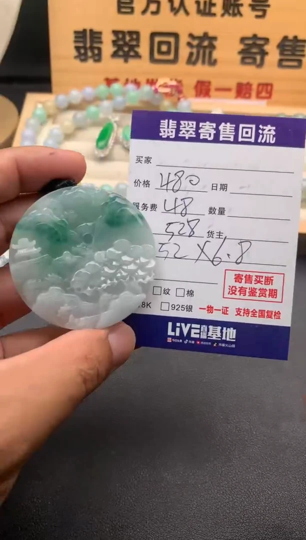 翡翠未镶嵌颈饰10132222