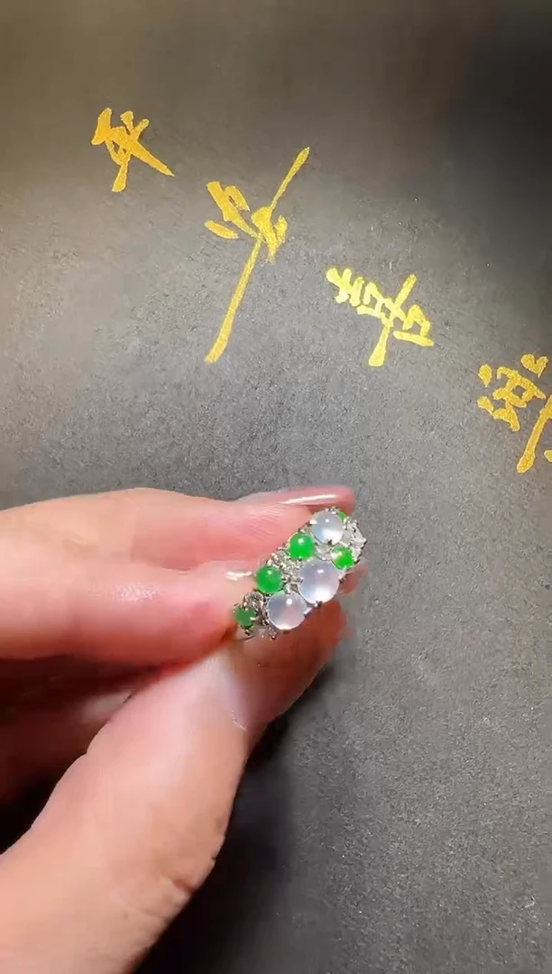 【闪购商品】翡翠银S925镶嵌戒指满天星戒指