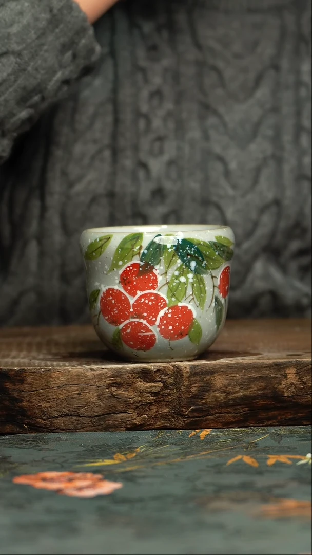 【闪购商品】杯釉下彩手工手绘同款陶器