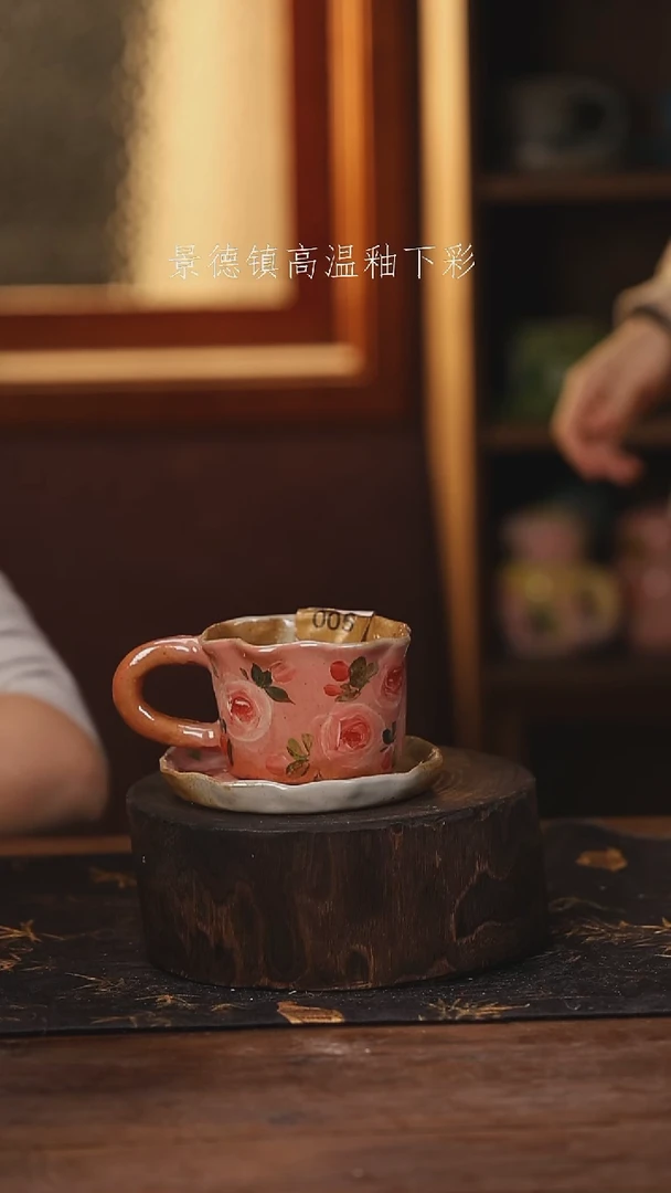 陶瓷 景德镇高温釉下手绘陶瓷@L005@