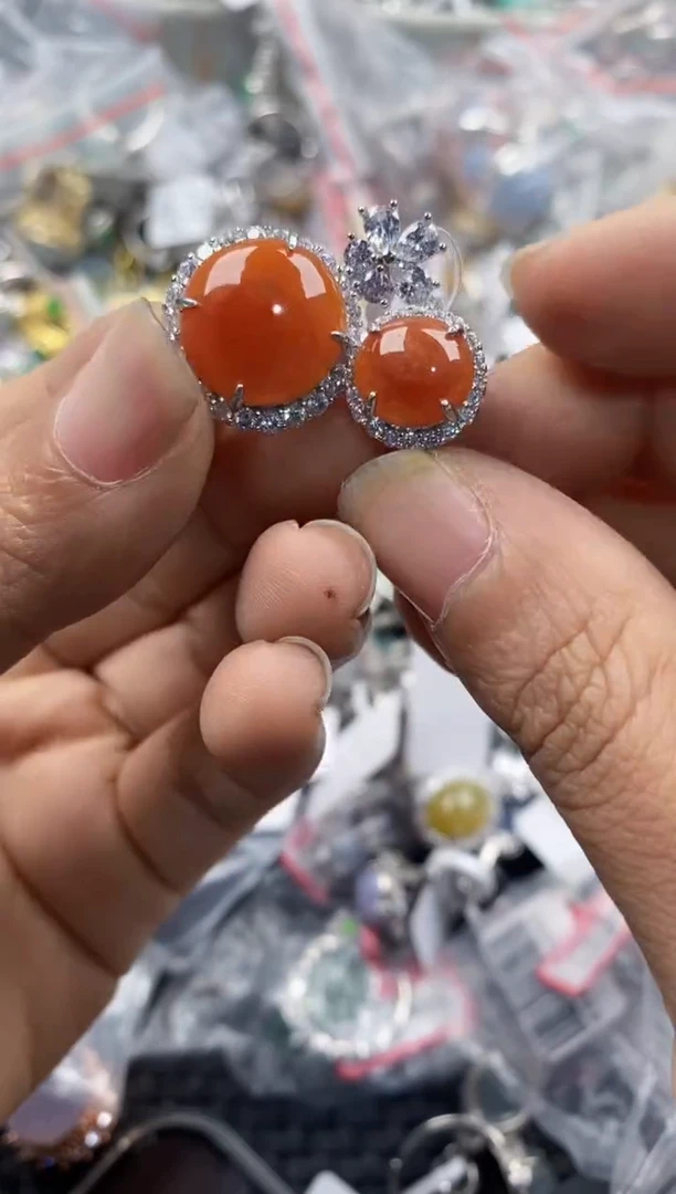 银S925镶嵌戒指翡翠999---5