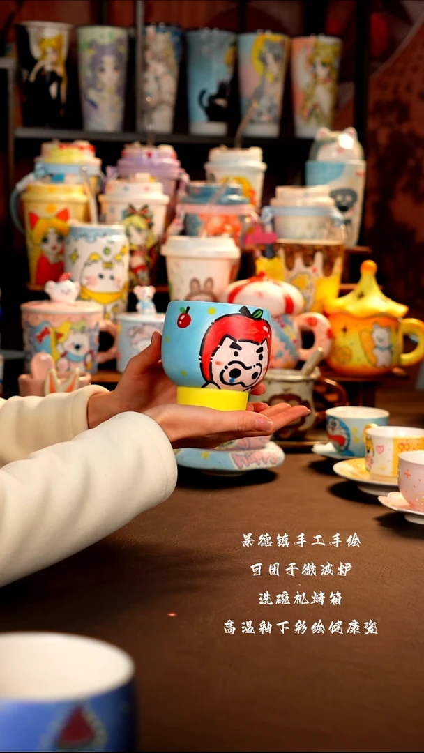 景德镇手工手绘杯杯
